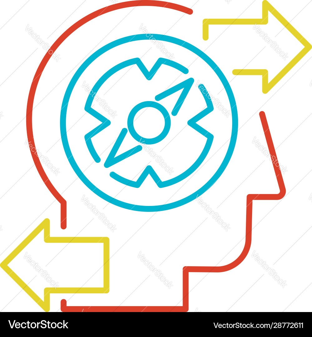 Finding problem solution thin line icon Finding problem solution thin line icon vector image