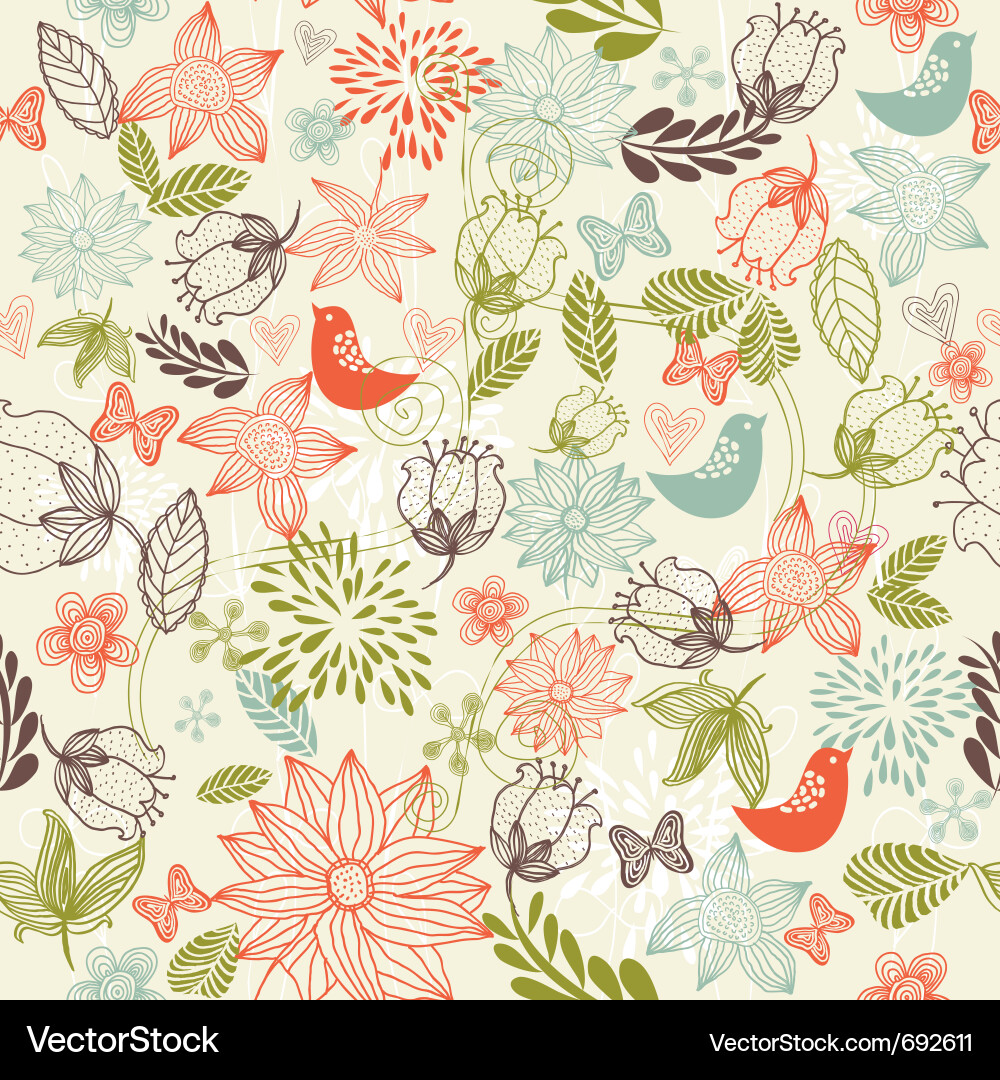 Floral Paisley Pattern Vector Image