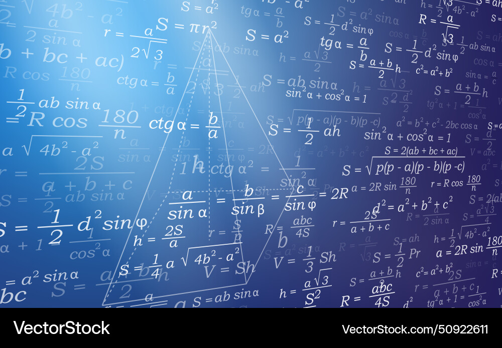 Formulas for geometry in isometry vector image