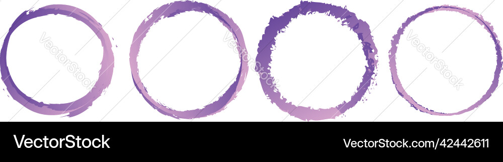 Grungy textured circle element circular splatter vector image