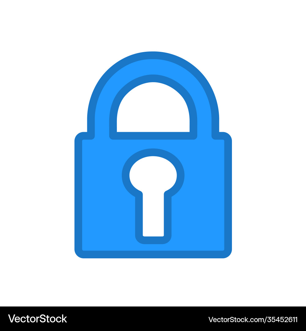 Lock padlock security with keyhole icon isolated Lock padlock security with keyhole icon isolated vector image