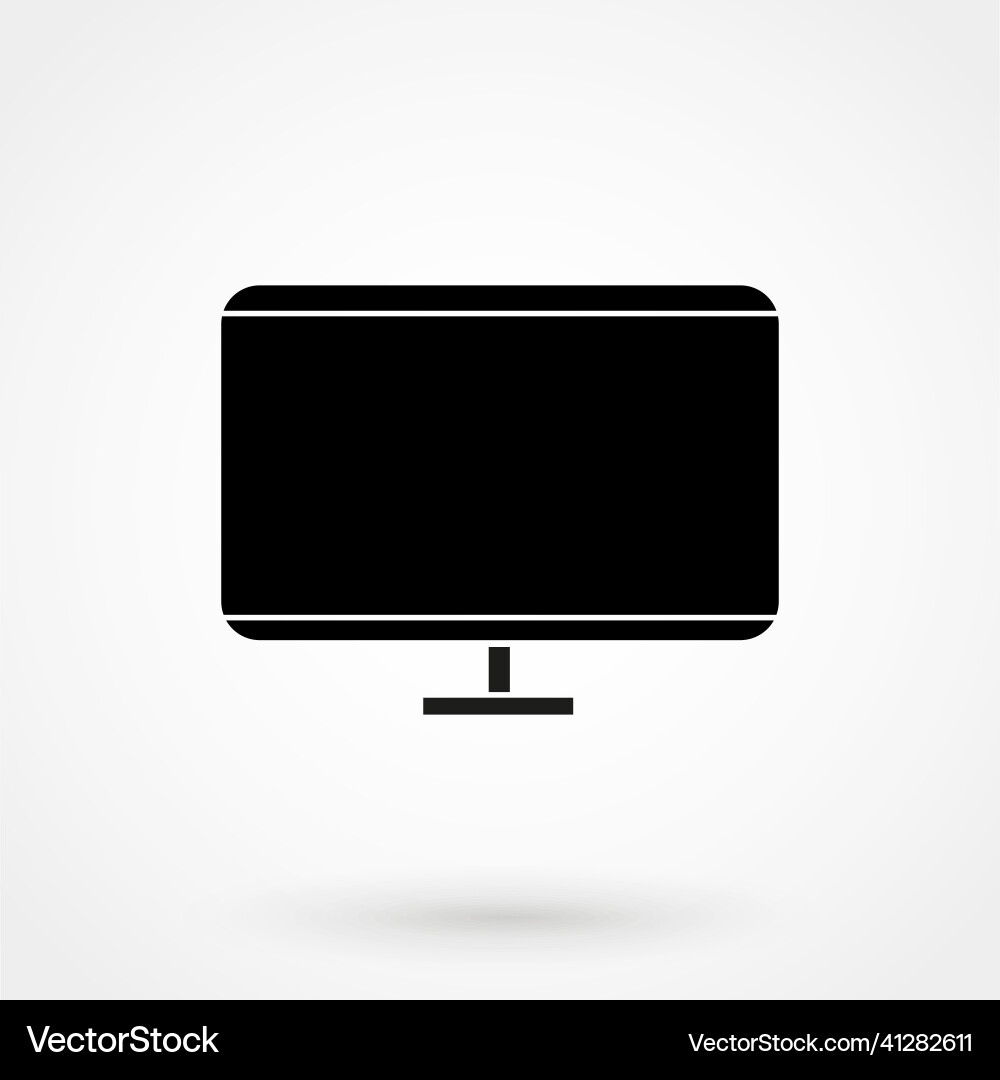 Monitor pc icon computer screen flat style Vector Image