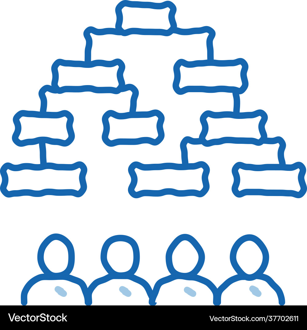 Multi-pass algorithm doodle icon hand drawn Multi-pass algorithm doodle icon hand drawn vector image