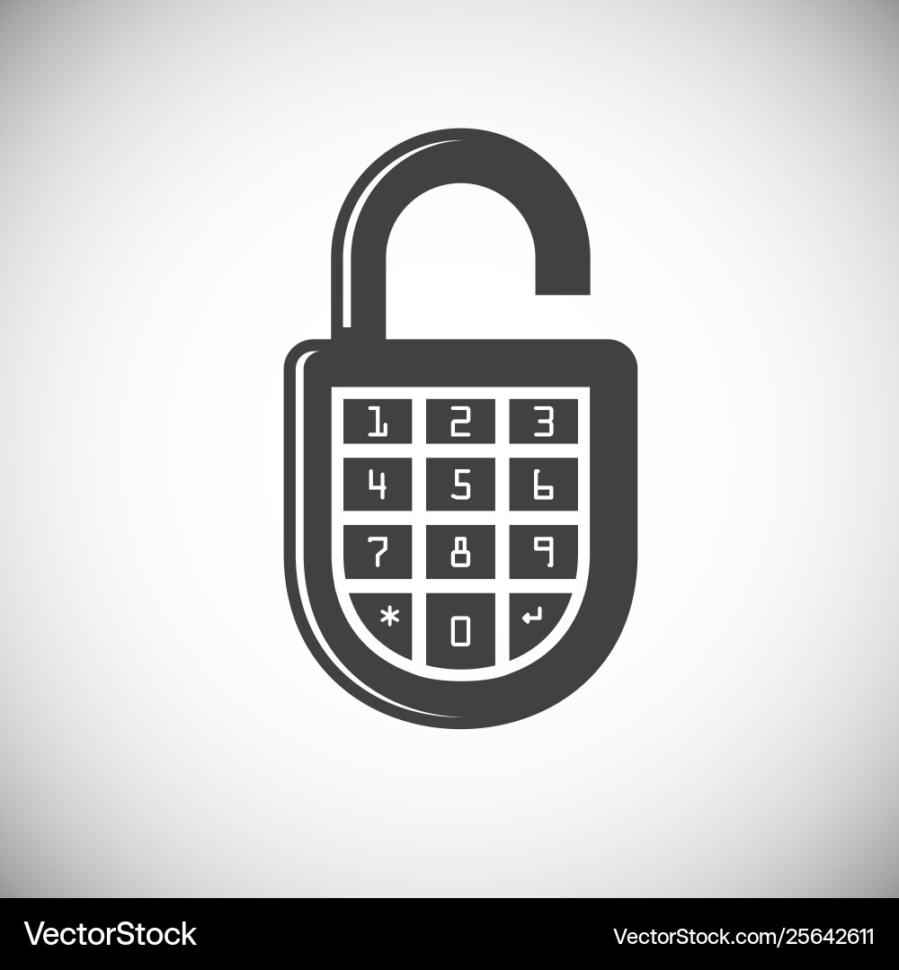 Password related icon on background for graphic Vector Image