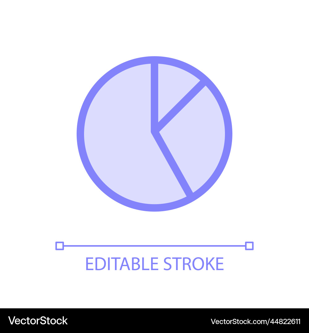 Pie chart pixel perfect glassmorphism ui icon Pie chart pixel perfect glassmorphism ui icon vector image