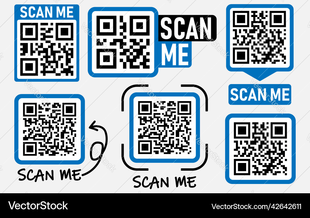 QR Code Scan Smartphone Frame vector image