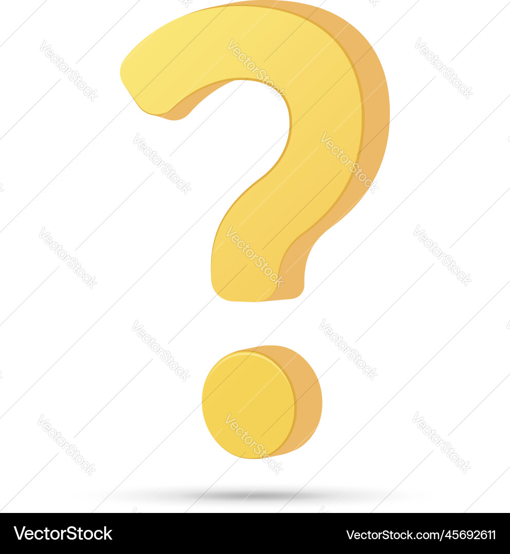 Question mark icon in flat style faq on isolated Vector Image