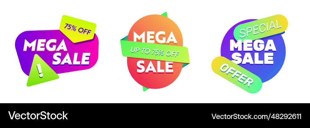 Set of colorful abstract elements Vector Image