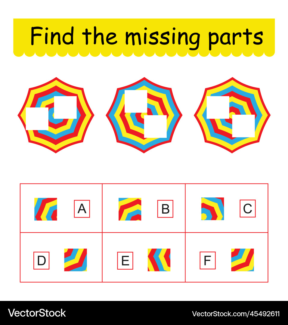 Task for the development of logic children Task for the development of logic children vector image