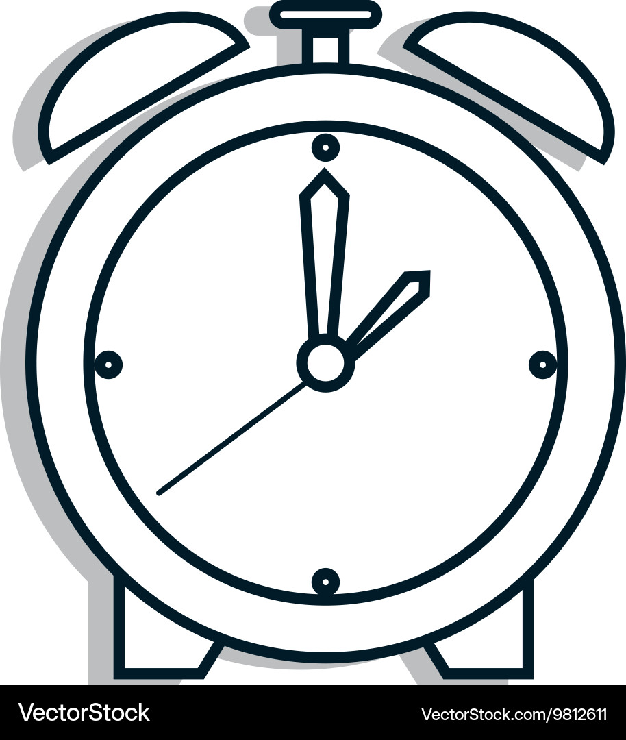 Time and clock line icon design vector image