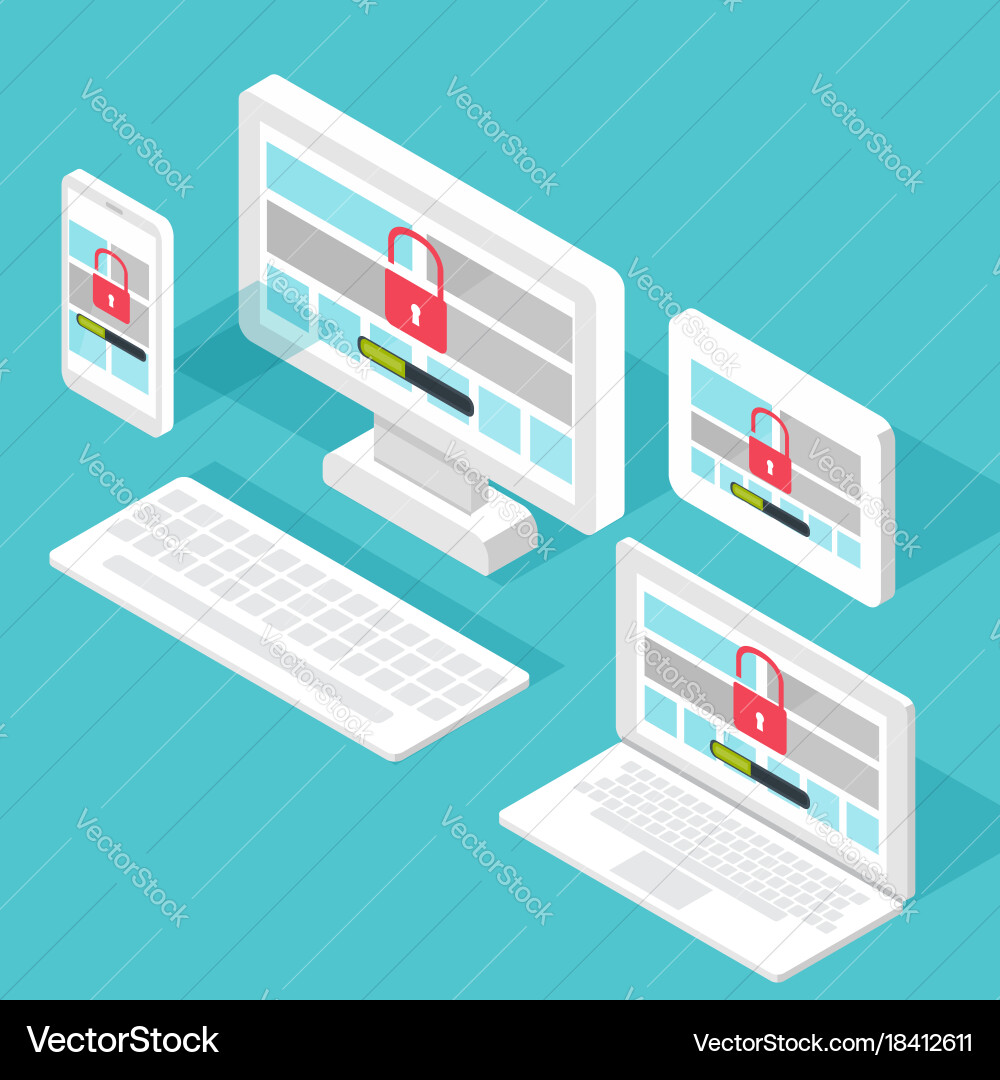 Vulnerability search seo optimizationweb vector image