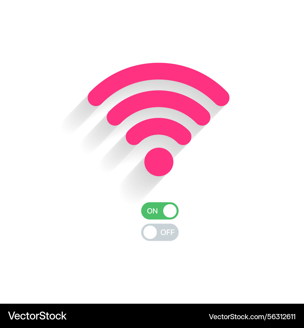 Wifi icon with on off toggle vector image