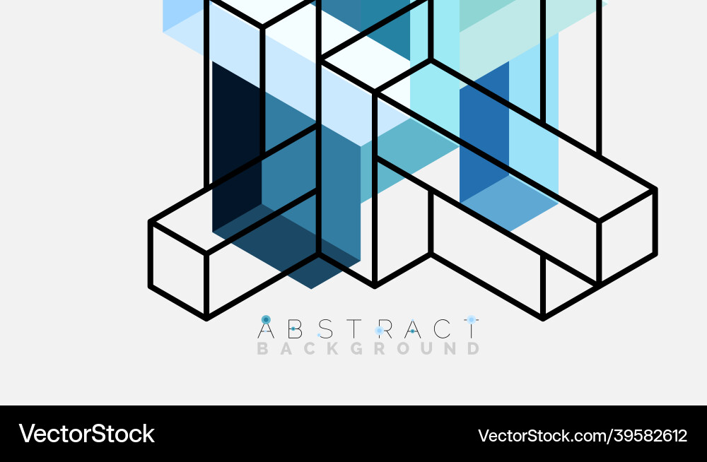 Abstract background 3d cubes cubic elements Abstract background 3d cubes cubic elements Vector Image