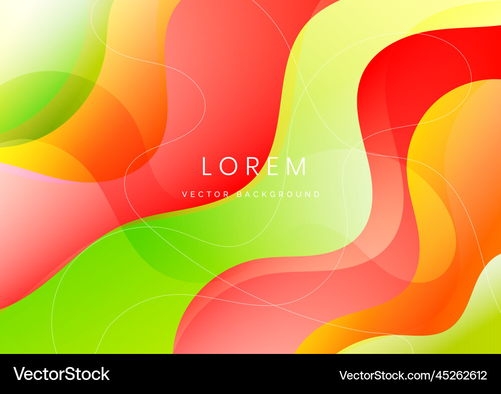 Abstract colorful dynamic fluid shape Vector Image