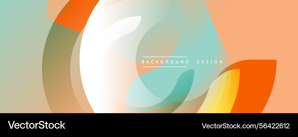 Abstract design features overlapping circles soft Abstract design features overlapping circles soft vector image