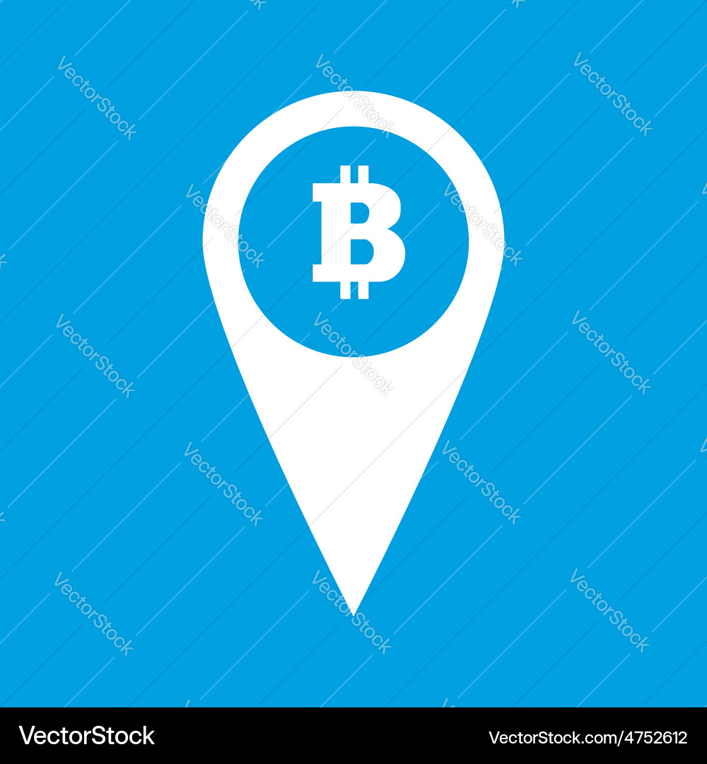 Bitcoin pointer icon Vector Image