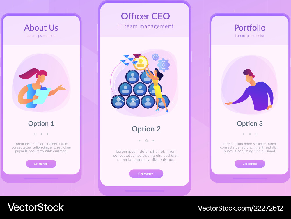Ceo it app interface template Ceo it app interface template vector image
