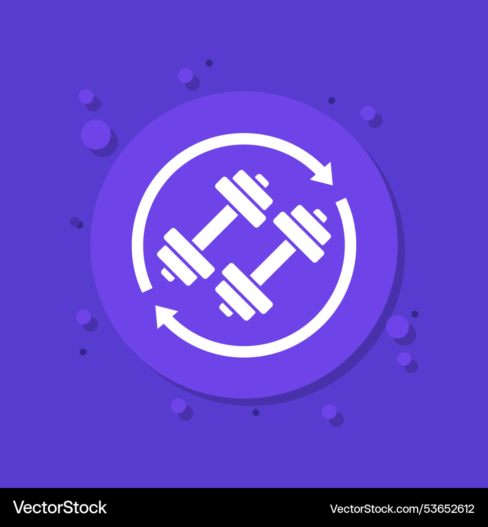 Circuit training icon for web Vector Image