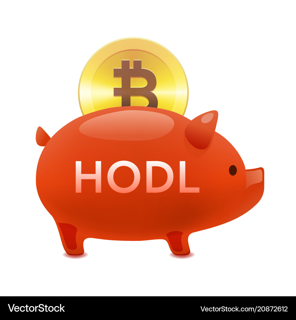 Cryptocurrency hodl concept pig money box icon – Royalty-Free Vector |  VectorStock