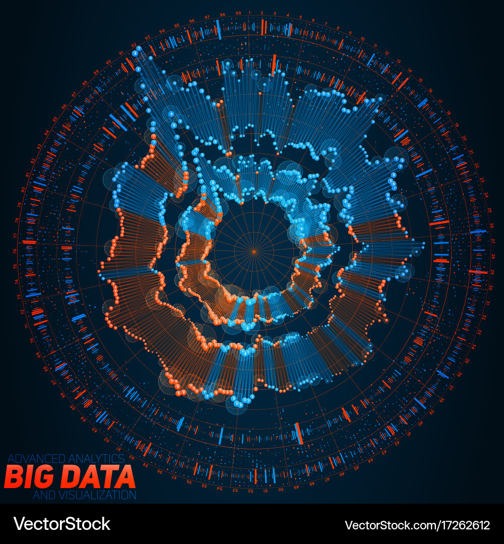 Data Network Visualization vector image