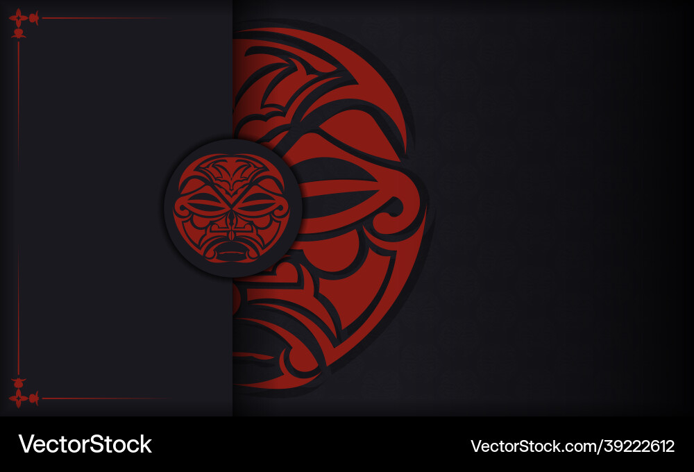 Design of a postcard with face in polizenian Design of a postcard with face in polizenian vector image