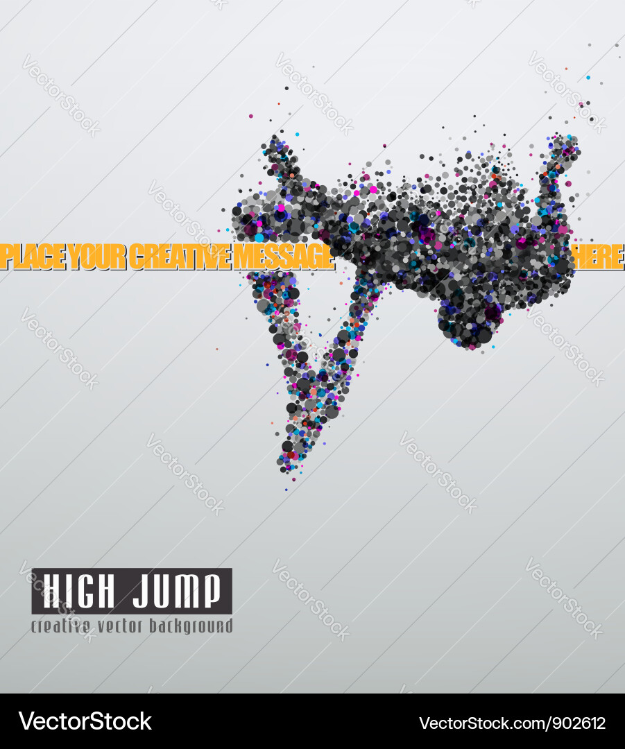 Dynamic High Jump Vector Image