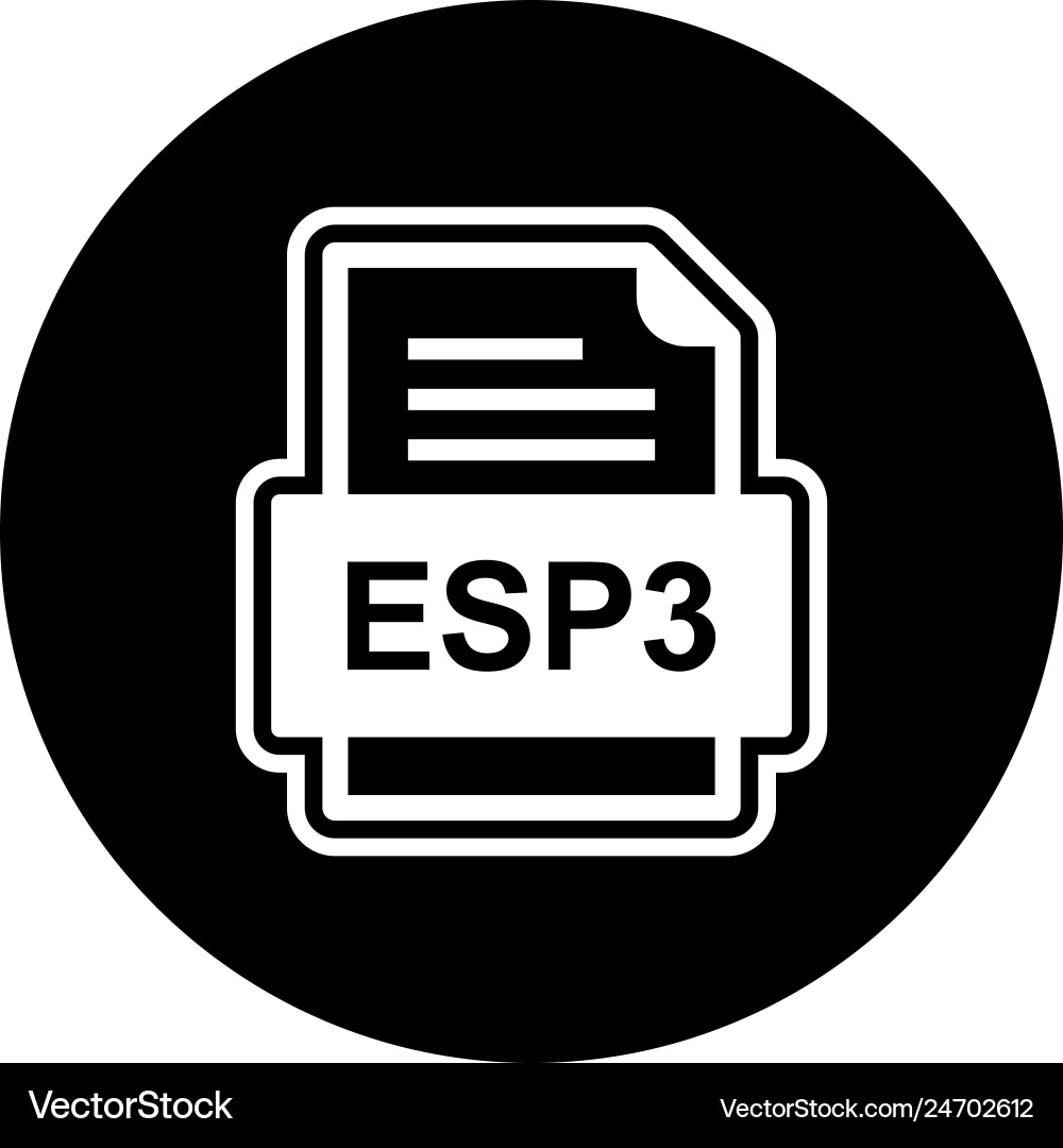 Esp3 file document icon Vector Image