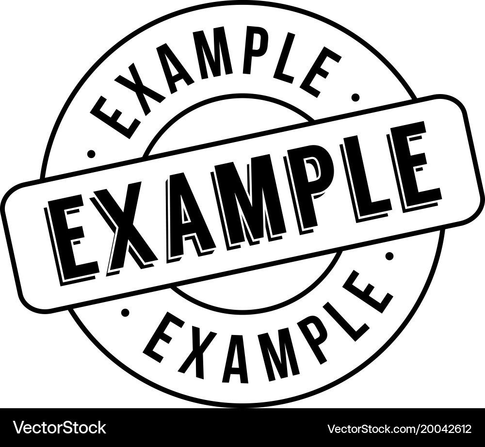 Example stamp typ vector image