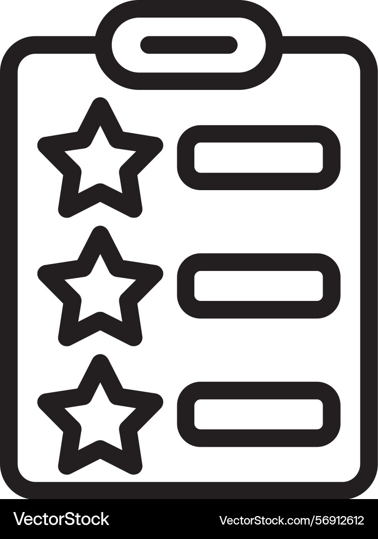 Feedbackform linear style icon design vector image