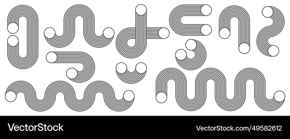 Geometric lines zen patterns abstract arches Geometric lines zen patterns abstract arches vector image