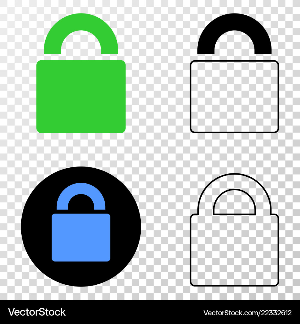 Lock eps icon with contour version Lock eps icon with contour version Vector Image