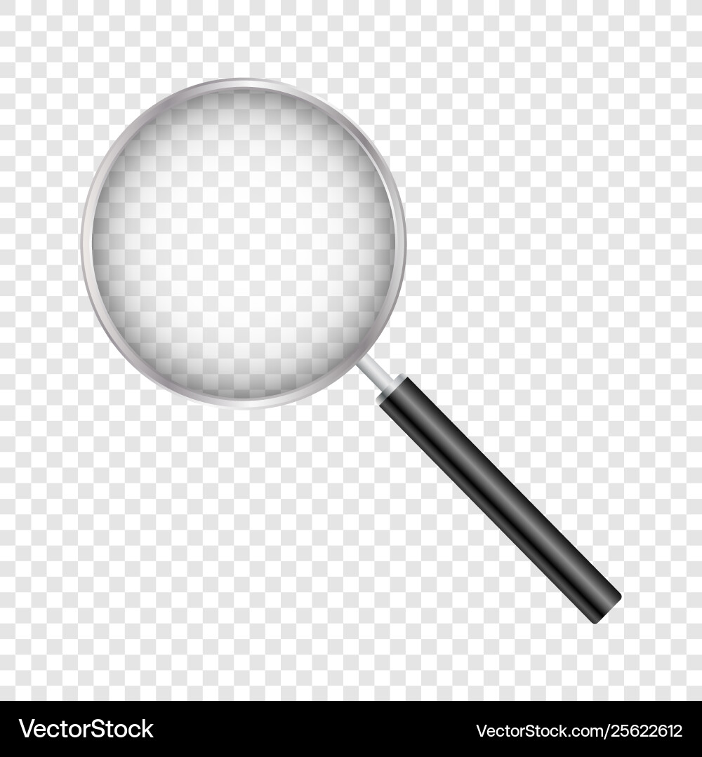 Magnifying glass with gradient mesh isolated Magnifying glass with gradient mesh isolated vector image