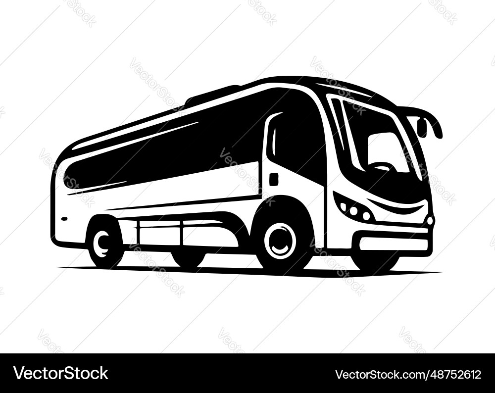 Minimal and abstract logo of bus icon school Vector Image