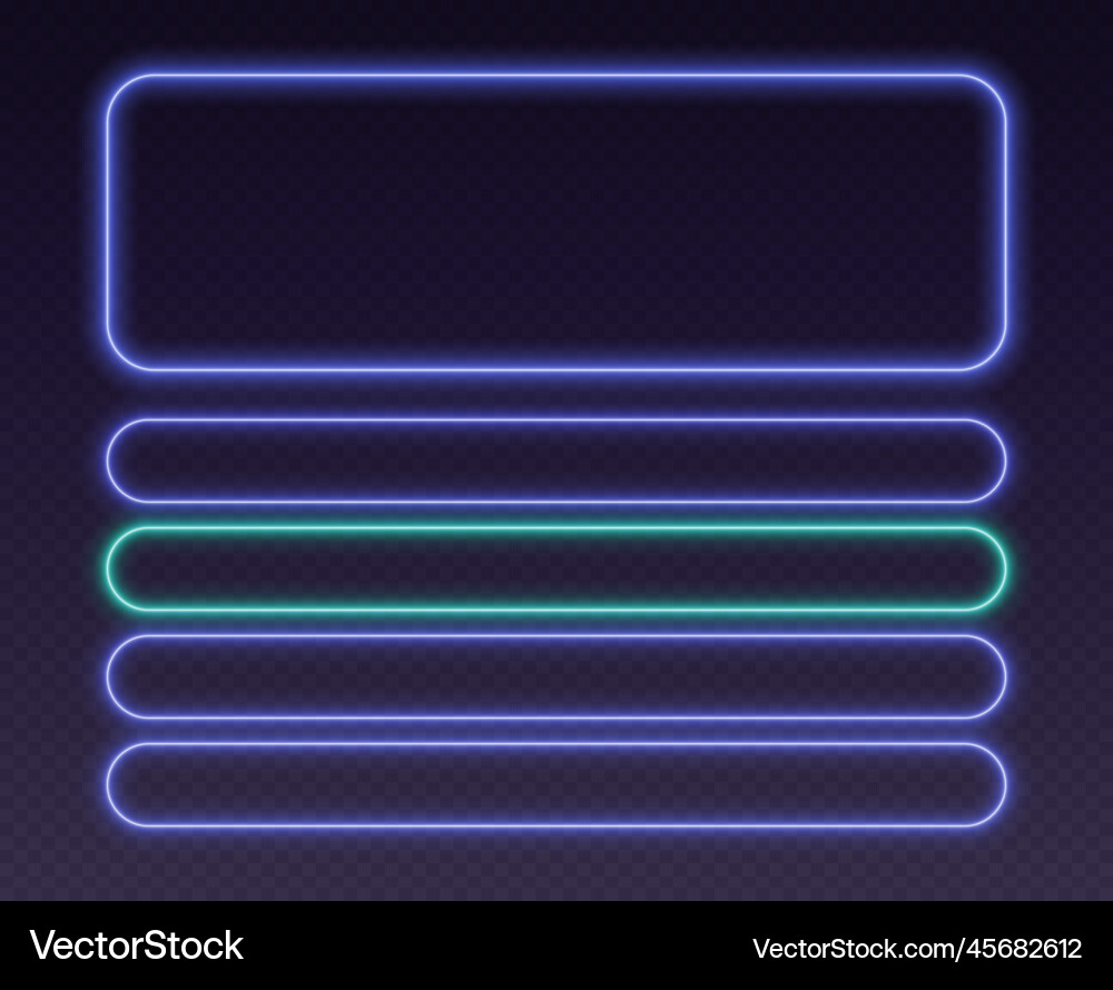 Neon quiz template ui design for questionnaire Neon quiz template ui design for questionnaire vector image