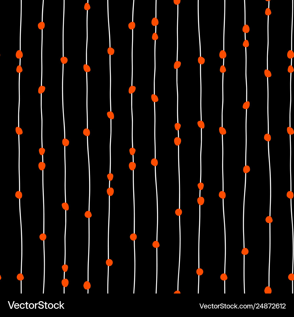 Red Dots on Vertical Lines vector image