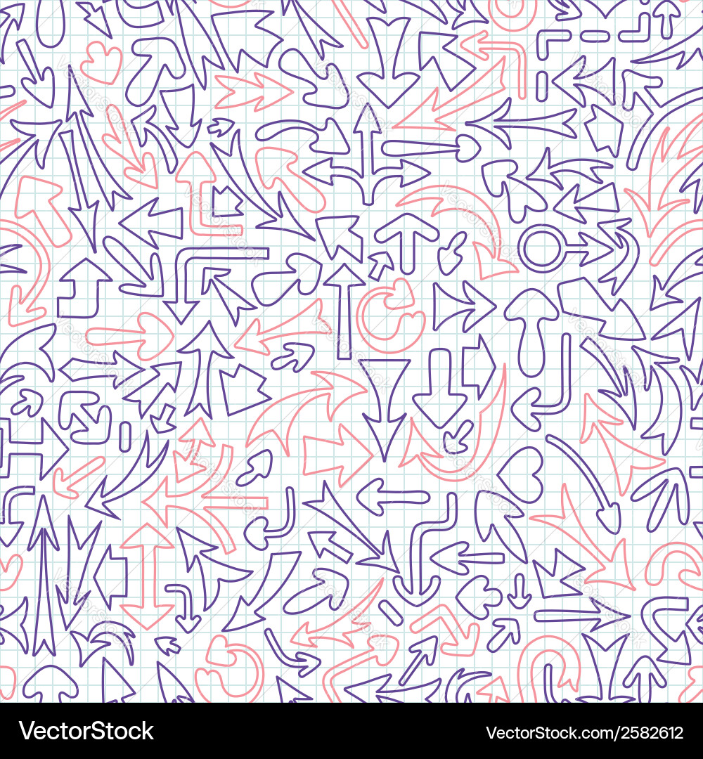 Seamless pattern with different arrows vector image