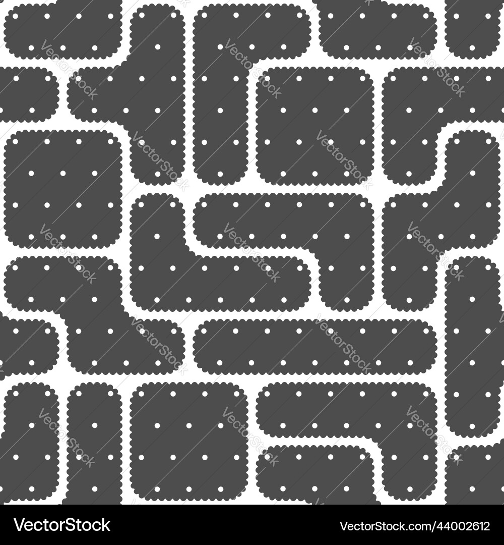 Seamless pattern with puzzles of cookies crackers Seamless pattern with puzzles of cookies crackers vector image