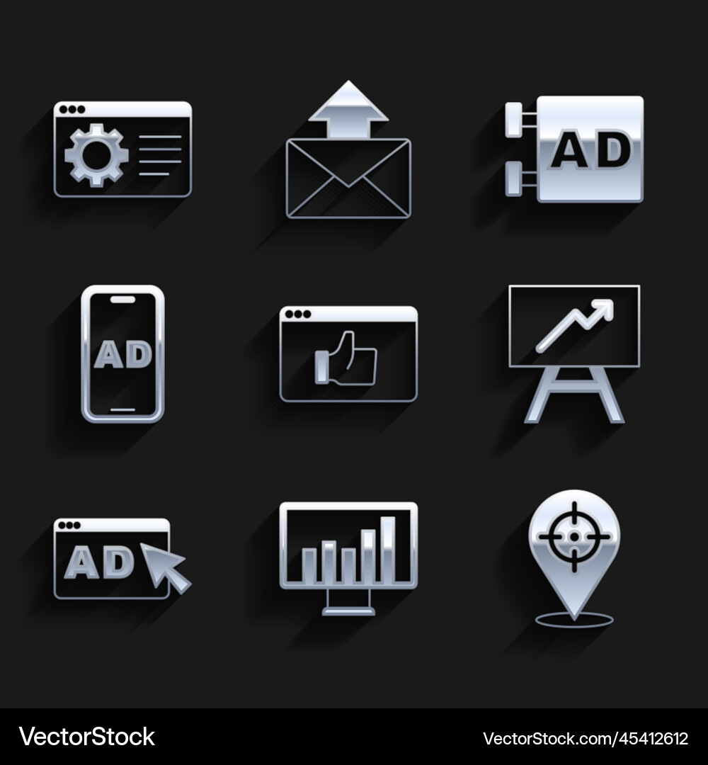 Set customer product rating monitor with graph Set customer product rating monitor with graph vector image