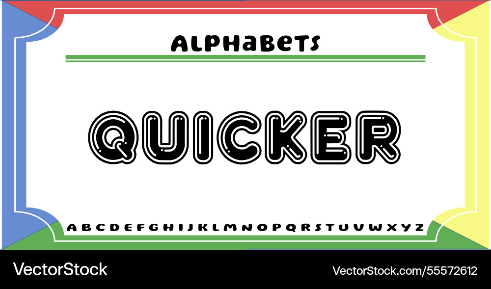Text effects with editable colors and abstract Vector Image