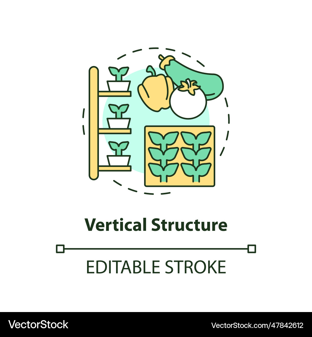 Thin line editable vertical structure icon concept Thin line editable vertical structure icon concept Vector Image