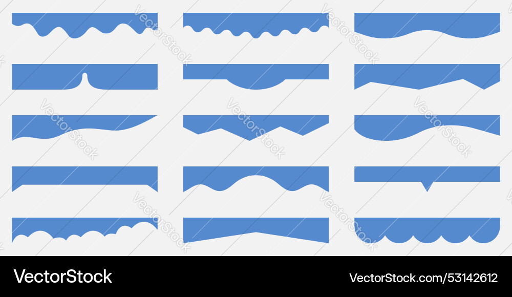 Website divider shape collection abstract design Vector Image