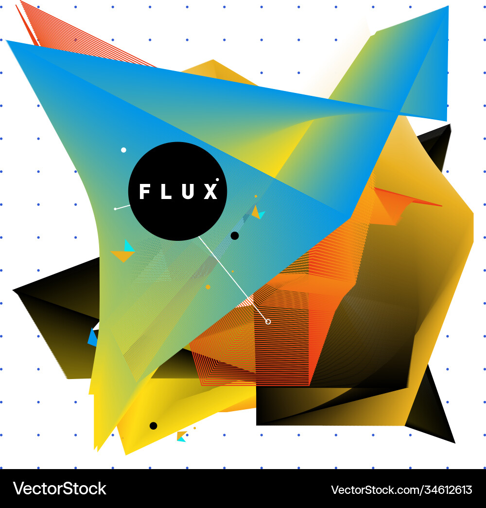 3d colorful wave background dynamic flux effect 3d colorful wave background dynamic flux effect vector image