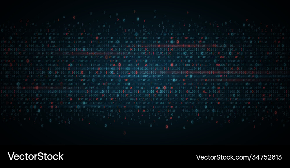 Abstract programming background blue and red Vector Image