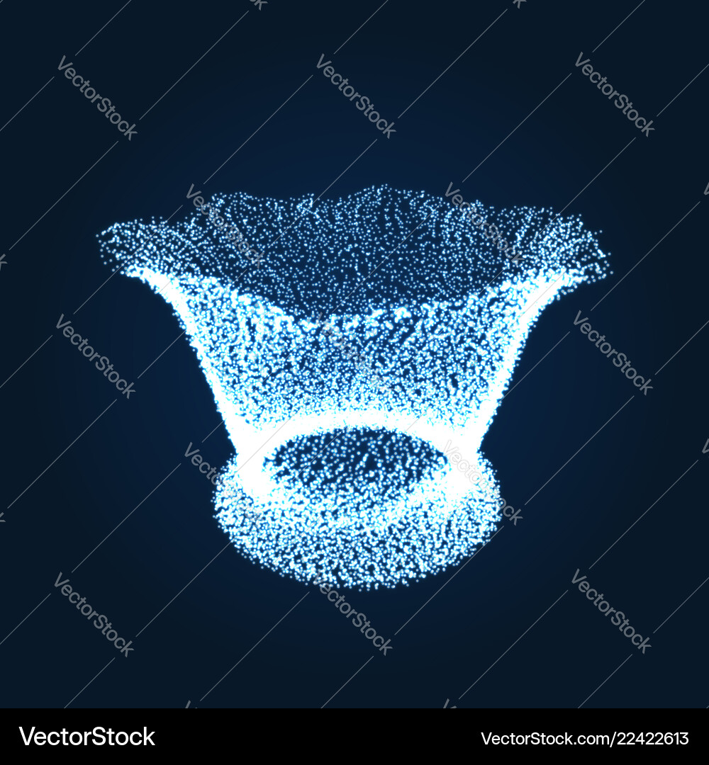 Array mit dynamischen Partikeln 3d Technologie-Stil Array mit dynamischen Partikeln 3d Technologie-Stil vektorbild