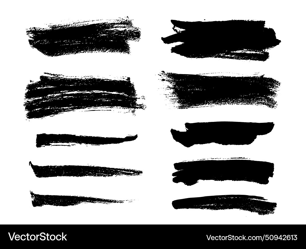Brush strokes rectangular painted objects Brush strokes rectangular painted objects vector image