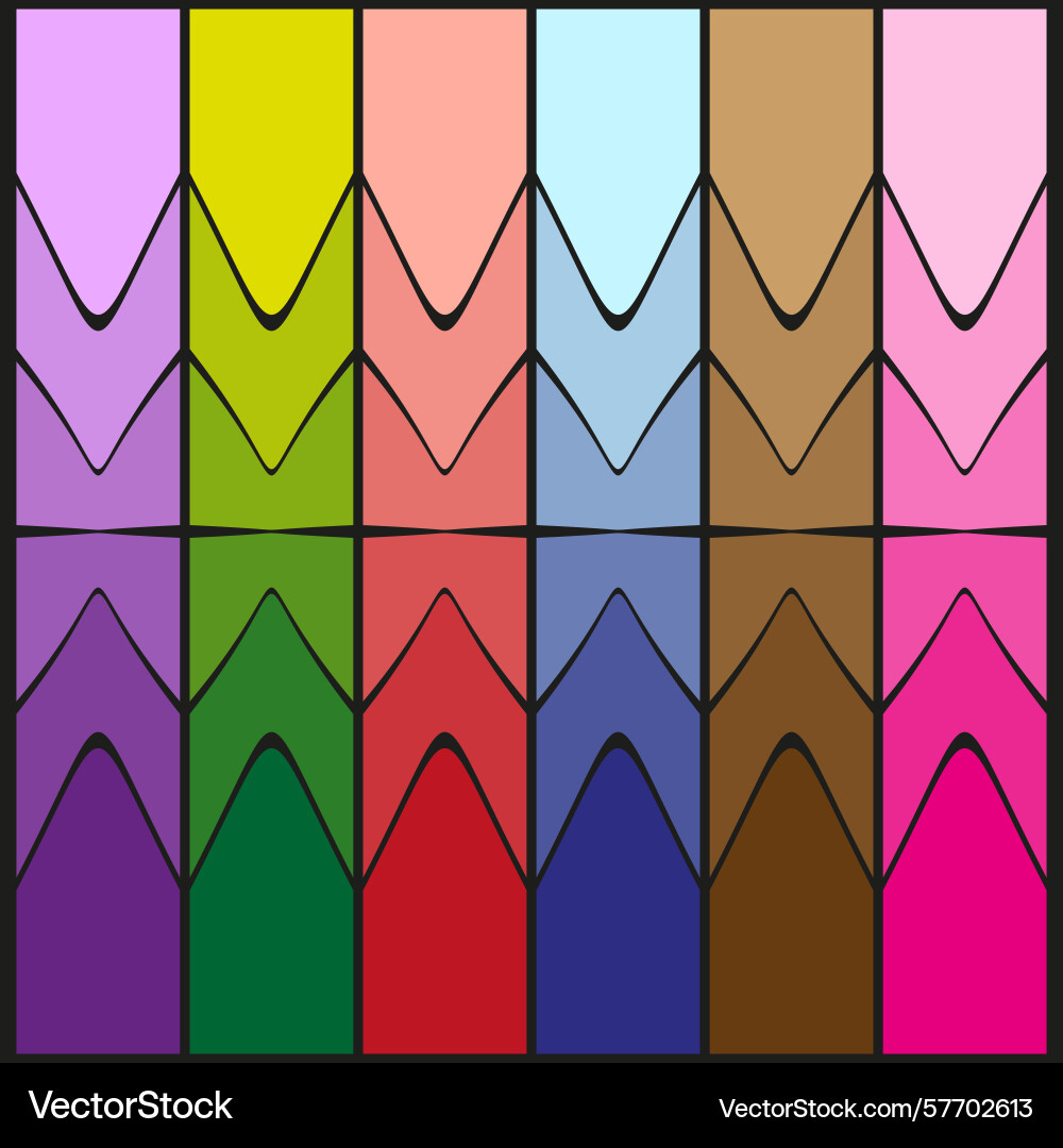 Colorful arrow pattern gradient segment shapes Colorful arrow pattern gradient segment shapes vector image