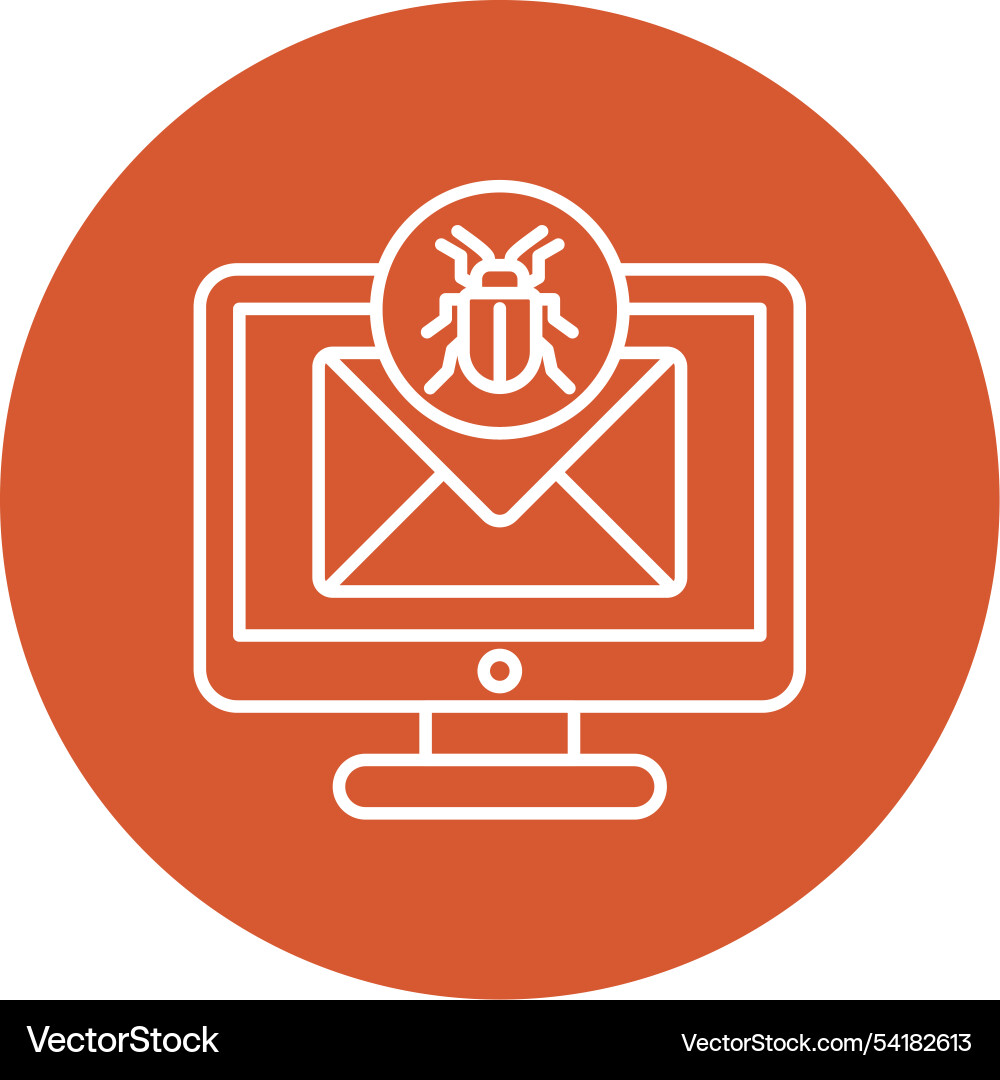 Debug line circle icon Vector Image