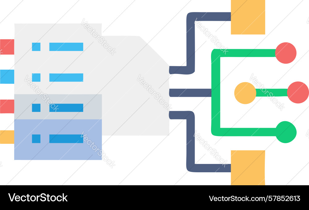 Digital file management system data organization vector image