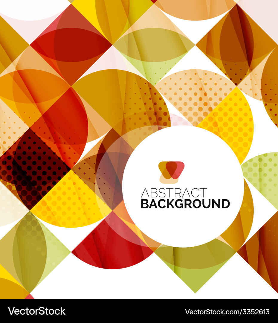 Geometric Circle Background Vector Image