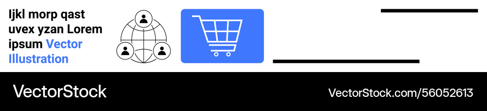 Global networking and e-commerce interface Global networking and e-commerce interface vector image
